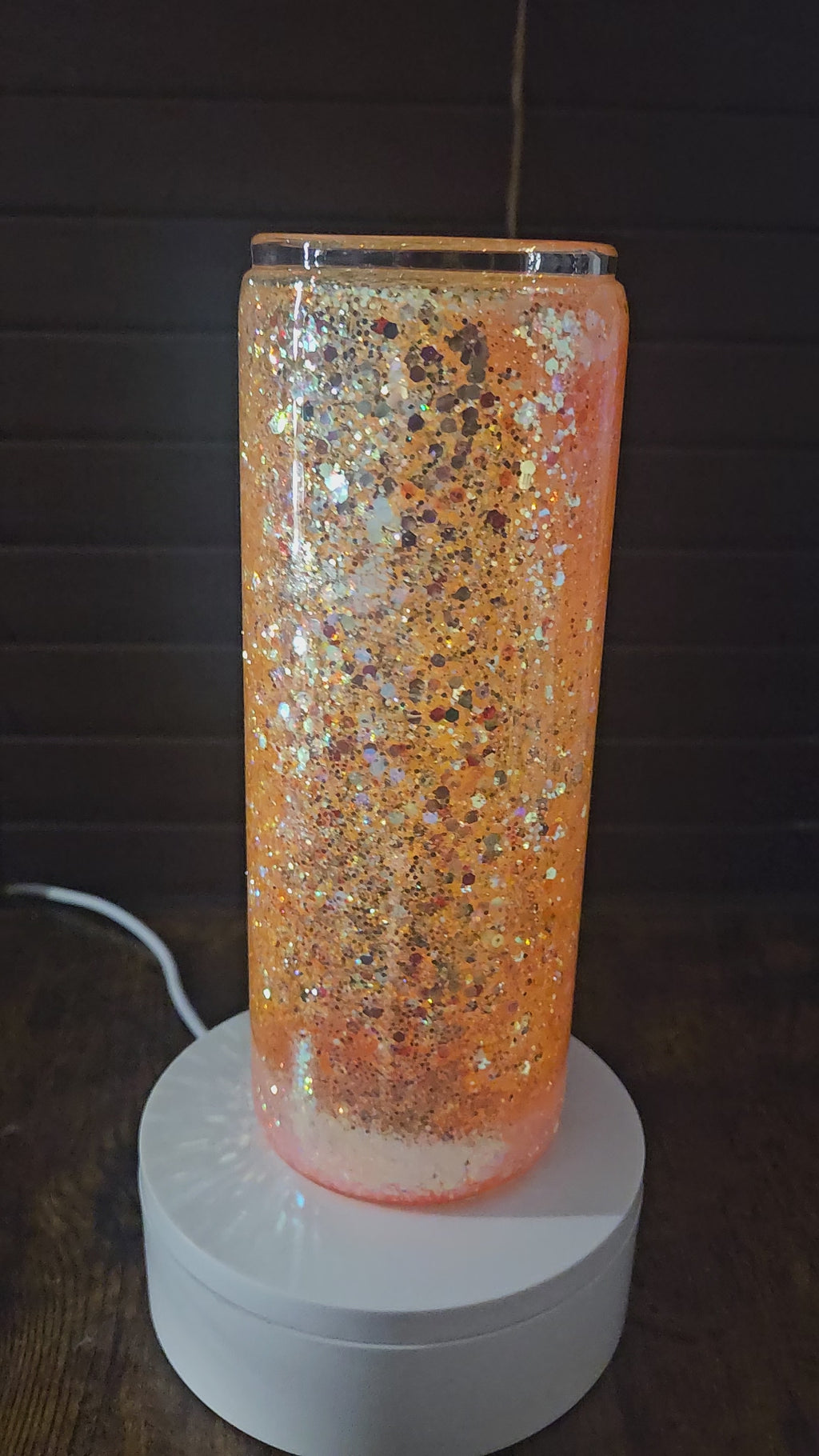 Orange 25oz glass snowglobe (choose any uvdtf transfer)