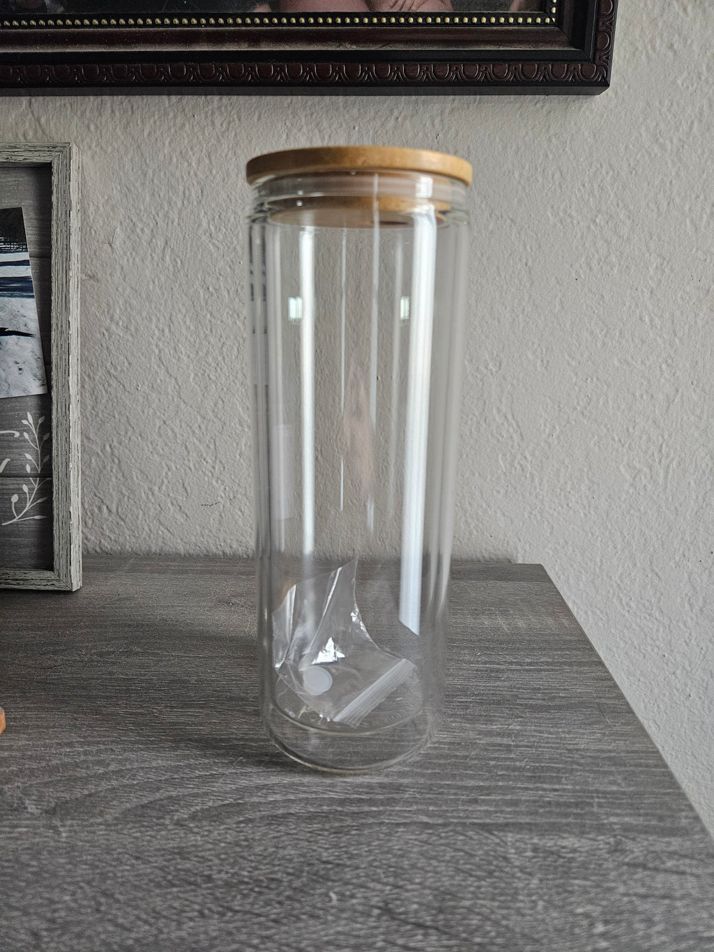 LIVE customized 25oz glass snowglobe