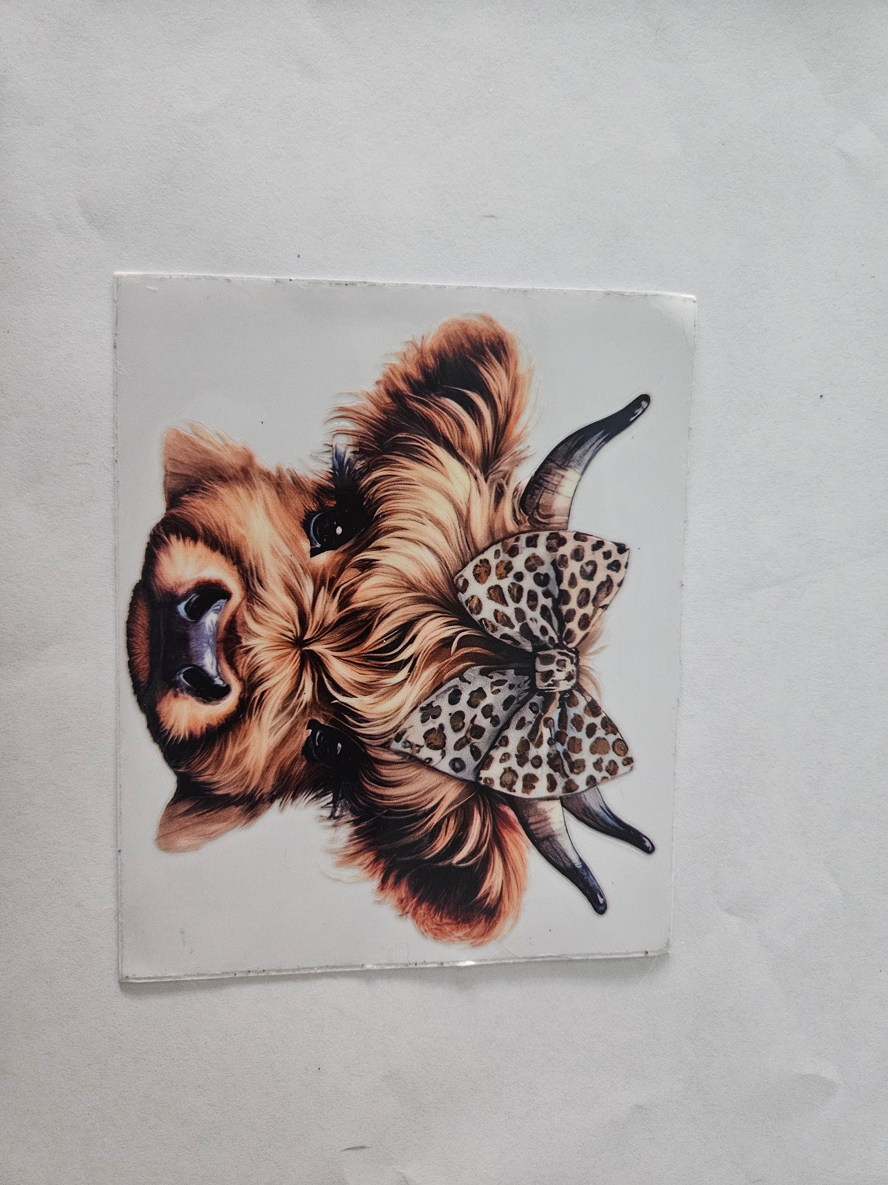 6in uv dtf cow transfer