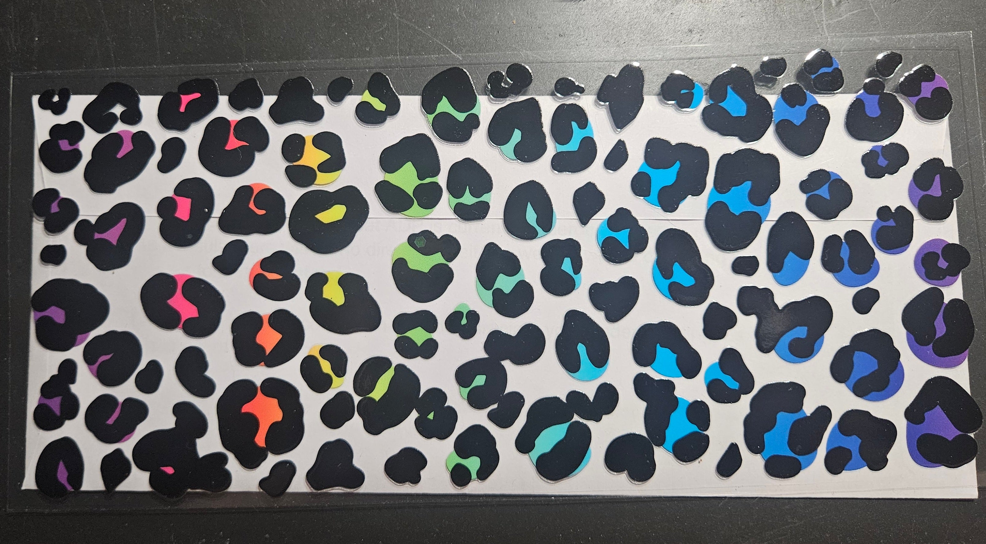 Colored cheetah print